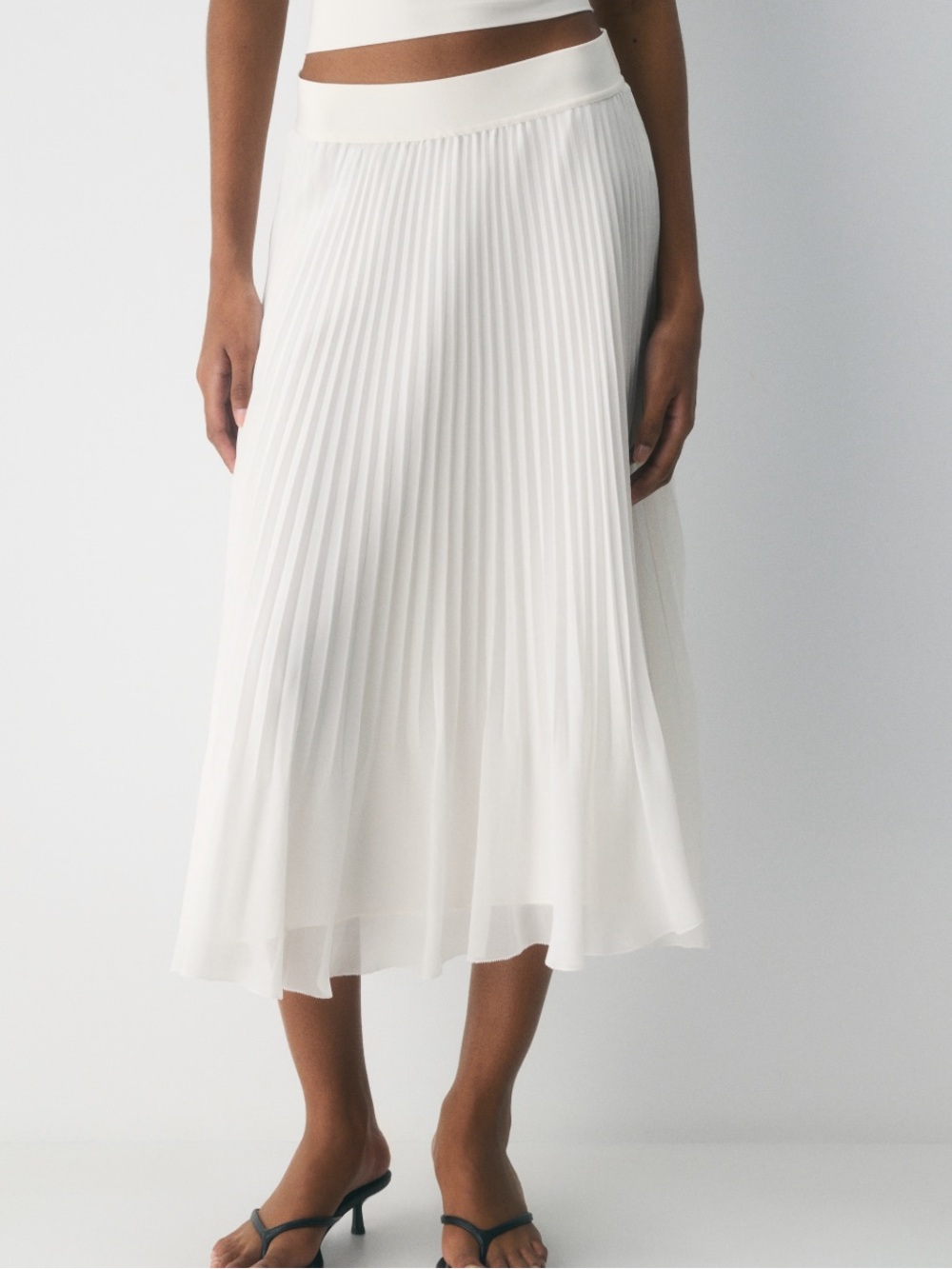 ARITZIA Wilfred Twirl Skirt Light Birch White Size XXS
